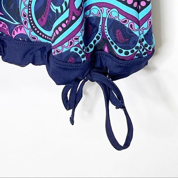 Athleta Yoga Tinker Tank Blue Drawstring Size XS - Picture 7 of 10